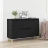Image de vidaXL Buffet Noir 102 x 35 x 60 cm Bois d'ingénierie