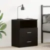 Image de vidaXL Table de nuit Chêne noir 50 x 32 x 60cm Bois d'ingénierie