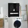 Image de vidaXL Meuble pour machine à laver chêne noir 70,5x25,5x90 cm