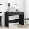 Image de vidaXL Bureau chêne noir 101x50x76,5 cm Bois d'ingénierie