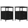 Image de vidaXL Tables de chevet 2 pièces Chêne noir 34 x 35,