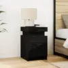 Image de vidaXL Cabinet de chevet Chêne noir 35 x 39 x 55 cm Bois d'ingénierie