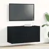 Image de vidaXL Meuble TV Chêne noir 80x30x41 cm Bois d'ingénierie