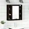 Image de vidaXL Armoire de salle de bain avec miroir Chêne noir 60 x 16 x 60 cm Bois d'ingénierie