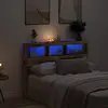 Image de vidaXL Armoire tête de lit avec LED vieux bois 140x17x102 cm