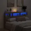 Image de vidaXL Armoire tête de lit avec LED chêne artisanal 180x17x102 cm