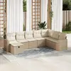 Image de vidaXL Salon de jardin avec coussins 8 pcs beige résine tressée