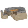 Image de vidaXL Salon de jardin avec coussins 9 pcs beige résine tressée