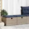 Image de vidaXL Salon de jardin 2 pcs avec coussins gris résine tressée acacia