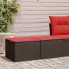 Image de vidaXL Salon de jardin avec coussins 2pcs marron résine tressée acacia