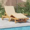 Image de vidaXL Transat Bois d'Acacia Massif Beige