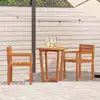 Image de vidaXL Chaises de jardin 2 pièces 50x53x80 cm Bois massif Acacia