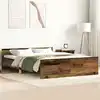 Image de vidaXL Cadre de lit sans matelas vieux bois 140x190 cm bois ingénierie