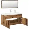 Image de vidaXL Ensemble de meubles salle de bain 3 pcs bois d'ingénierie