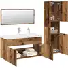 Image de vidaXL Ensemble de meubles salle de bain 4 pcs bois d'ingénierie