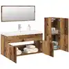 Image de vidaXL Ensemble de meubles salle de bain 4 pcs bois d'ingénierie