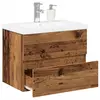 Image de vidaXL Armoire lavabo avec bassin intégré vieux bois