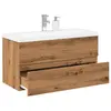Image de vidaXL Armoire lavabo avec bassin intégré chêne artisanal