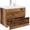 Image de vidaXL Meuble lavabo avec bassin et robinet intégrés vieux bois