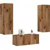 Image de vidaXL Meubles TV muraux 3 pcs vieux bois bois d'ingénierie