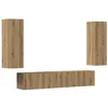 Image de vidaXL Meubles TV muraux 4 pcs chêne artisanal bois d'ingénierie