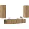 Image de vidaXL Meubles TV muraux 4 pcs chêne artisanal bois d'ingénierie