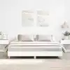 Image de vidaXL Cadre de lit sans matelas blanc 180x200 cm bois d'ingénierie