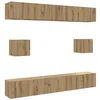 Image de vidaXL Ensemble de meuble TV mural 6 pcs chêne artisanal