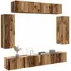 Image de vidaXL Ensemble de meuble TV mural 6 pcs vieux bois bois d'ingénierie