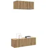 Image de vidaXL Ensemble de meuble TV mural 2 pcs chêne artisanal