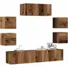 Image de vidaXL Ensemble de meuble TV mural 7 pcs vieux bois bois d'ingénierie