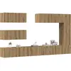 Image de vidaXL Ensemble de meuble TV mural 7 pcs chêne artisanal