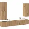 Image de vidaXL Ensemble de meuble TV mural 4 pcs chêne artisanal