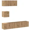 Image de vidaXL Ensemble de meuble TV mural 4 pcs chêne artisanal
