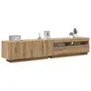 Image de vidaXL Meuble TV avec lumières LED chêne artisanal bois d'ingénierie