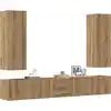 Image de vidaXL Ensemble de meuble TV mural 5 pcs chêne artisanal