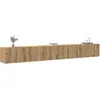 Image de vidaXL Ensemble de meuble TV mural 3 pcs chêne artisanal