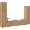 Image de vidaXL Ensemble de meuble TV mural 4 pcs chêne artisanal