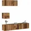 Image de vidaXL Ensemble de meuble TV mural 4 pcs vieux bois bois d'ingénierie