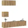 Image de vidaXL Ensemble de meuble TV mural 4 pcs chêne artisanal