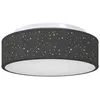 Image de vidaXL Lampe de plafond Noir 38 x 13,5 cm tissu, Salon, lampe de plafond moderne, éclairage intérieur, spot réglable, design épuré et multi-directionnel.