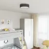 Image de vidaXL Lampe de plafond Noir 38 x 38 x 13,5 cm tissu