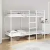 Image de vidaXL Lit superposé sans matelas blanc 80x200 cm acier