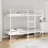 Image de vidaXL Lit superposé sans matelas blanc 90x190 cm acier