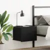 Image de vidaXL Cabinet de chevet Chêne noir 40 x 30 x 30 cm Bois d'ingénierie