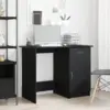 Image de vidaXL Bureau avec porte Chêne noir 100 x 50 x 76 cm Bois d'ingénierie