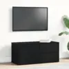 Image de vidaXL Meuble TV Chêne noir 80 x 34 x 36 cm Bois d'ingénierie