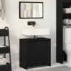 Image de vidaXL Cabinet de salle de bain Chêne noir 60 x 33 x 60 cm