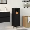Image de vidaXL Cabinet de salle de bain Chêne noir 30 x 30 x 95 cm