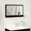 Image de vidaXL Étagère Miroir Chêne noir 60 x 10,5 x 37 cm Bois d'ingénierie
